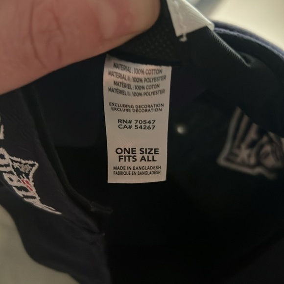 Patriots dual tone hat nfl team apparel- only worn once! - Picture 2 of 2